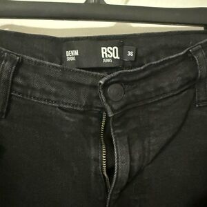 RSQ Jet Black Denim Shorts